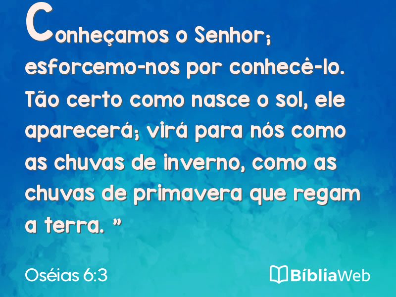 Oséias 6:3 em imagem para compartilhar