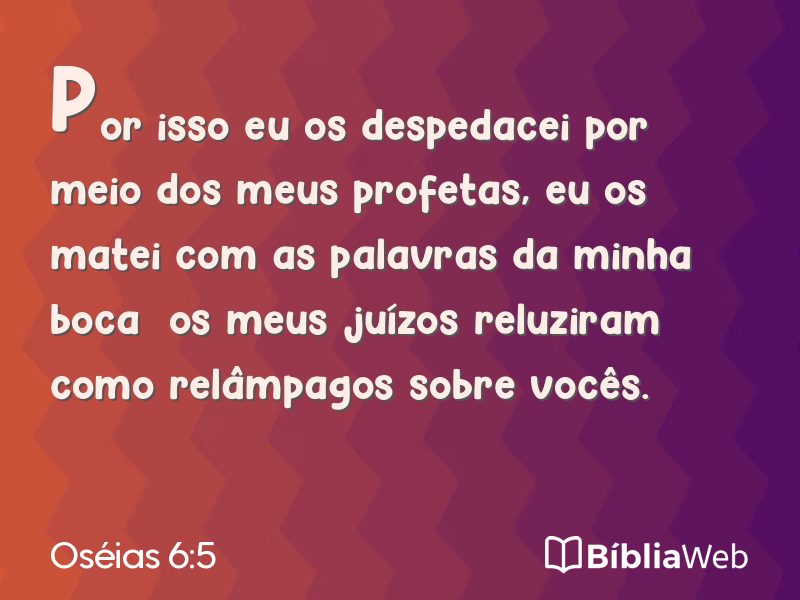 Oséias 6:5 em imagem para compartilhar