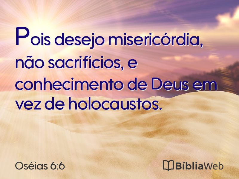 Oséias 6:6 em imagem para compartilhar