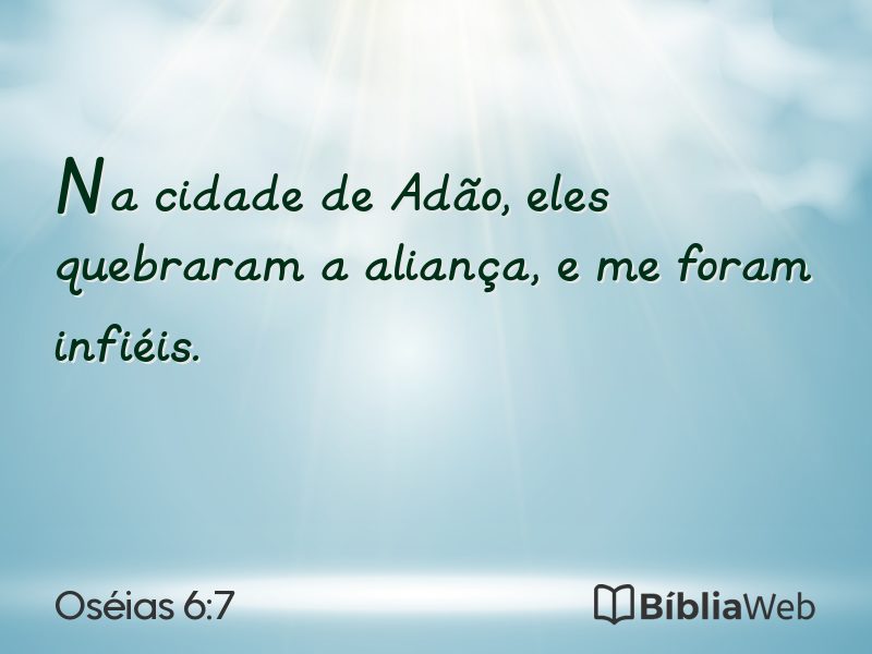 Oséias 6:7 em imagem para compartilhar