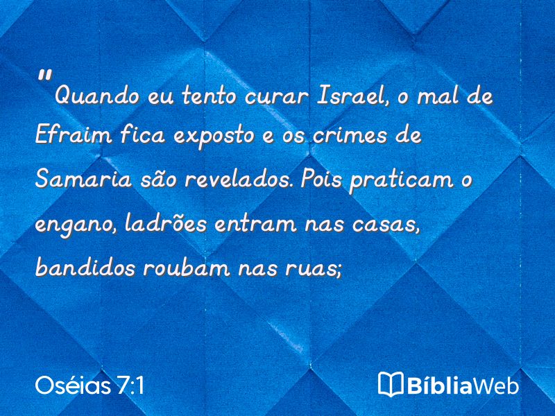 Oséias 7:1 em imagem para compartilhar