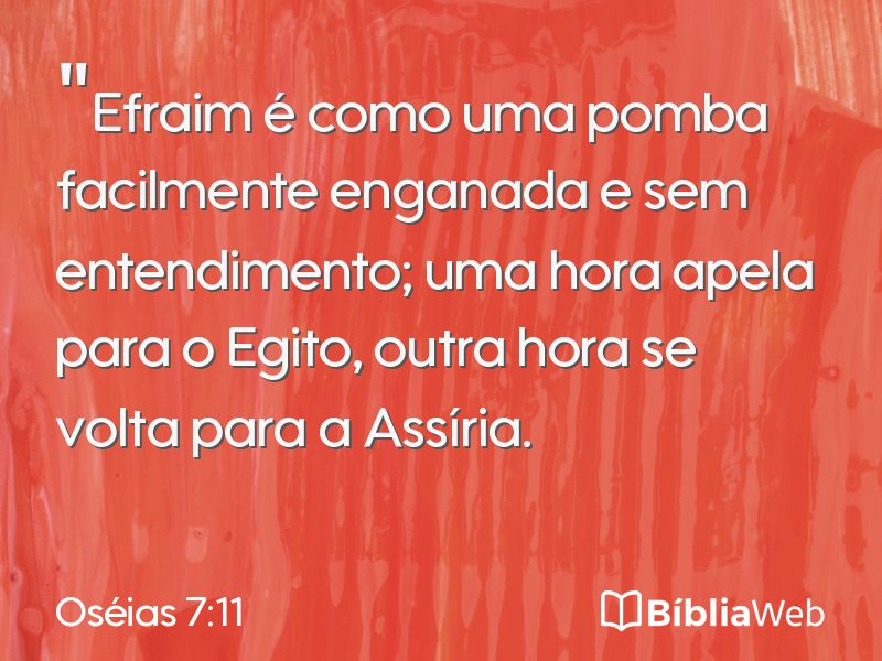 Oséias 7:11 em imagem para compartilhar