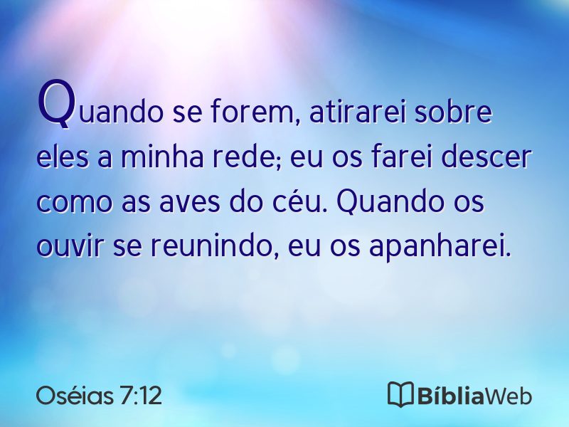 Oséias 7:12 em imagem para compartilhar