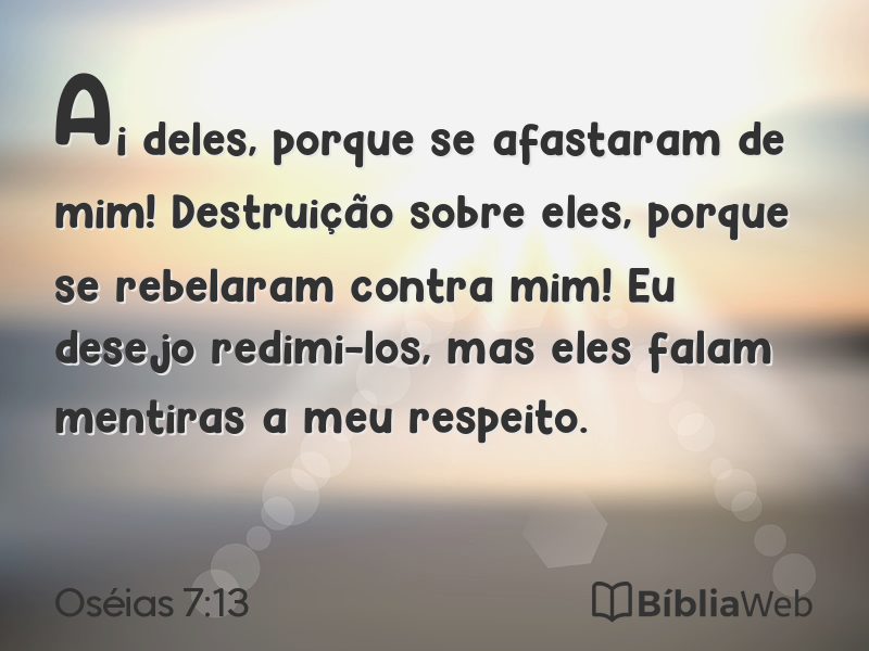 Oséias 7:13 em imagem para compartilhar