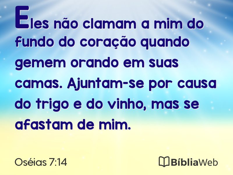 Oséias 7:14 em imagem para compartilhar