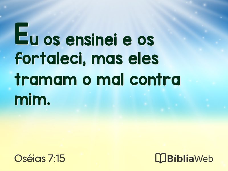 Oséias 7:15 em imagem para compartilhar