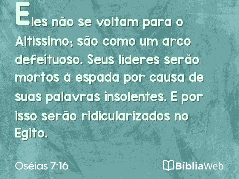 Oséias 7:16 em imagem para compartilhar