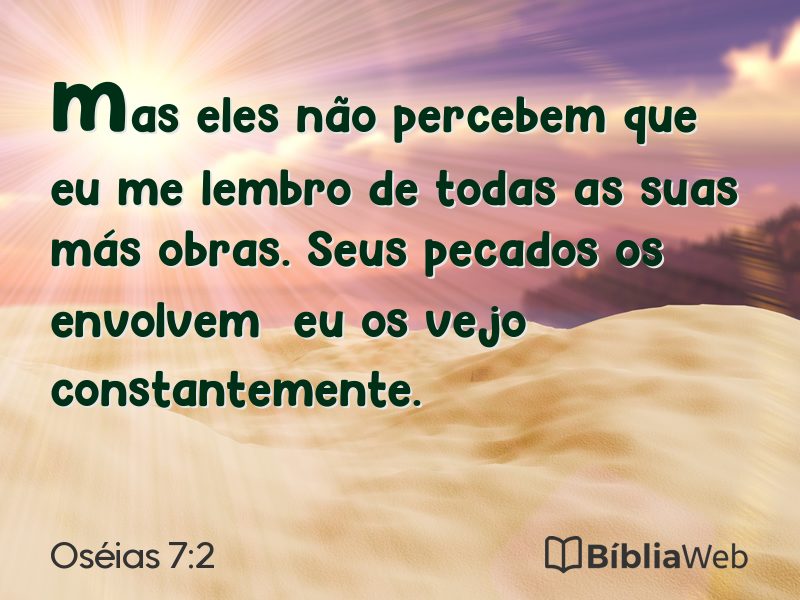Oséias 7:2 em imagem para compartilhar