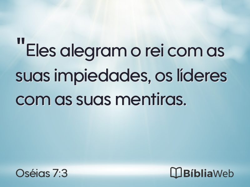 Oséias 7:3 em imagem para compartilhar