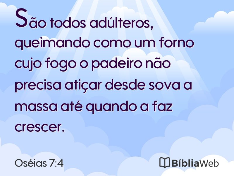 Oséias 7:4 em imagem para compartilhar