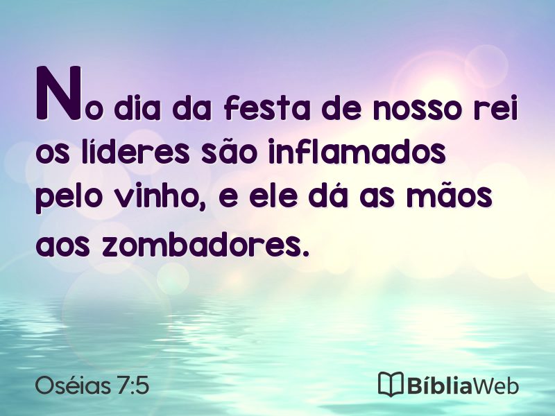 Oséias 7:5 em imagem para compartilhar