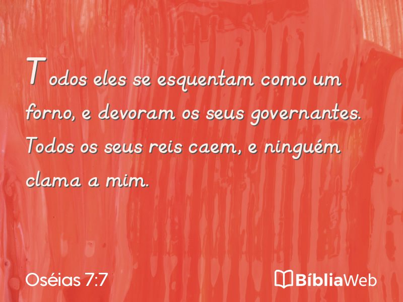 Oséias 7:7 em imagem para compartilhar