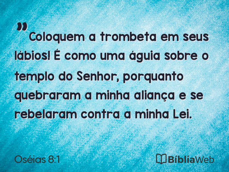 Oséias 8:1 em imagem para compartilhar