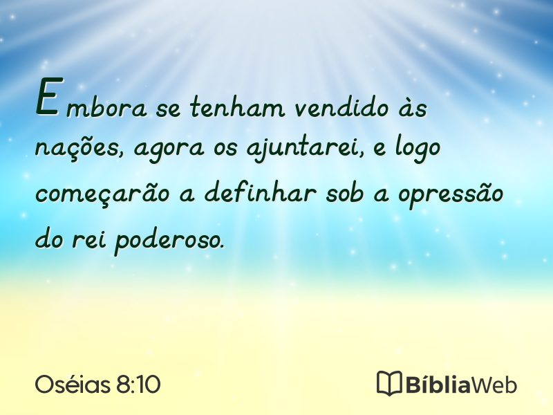 Oséias 8:10 em imagem para compartilhar