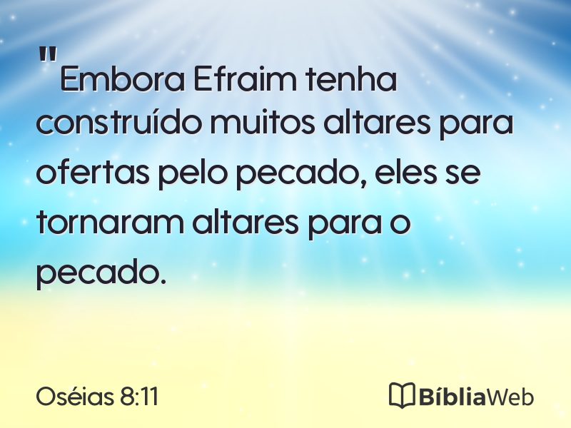 Oséias 8:11 em imagem para compartilhar