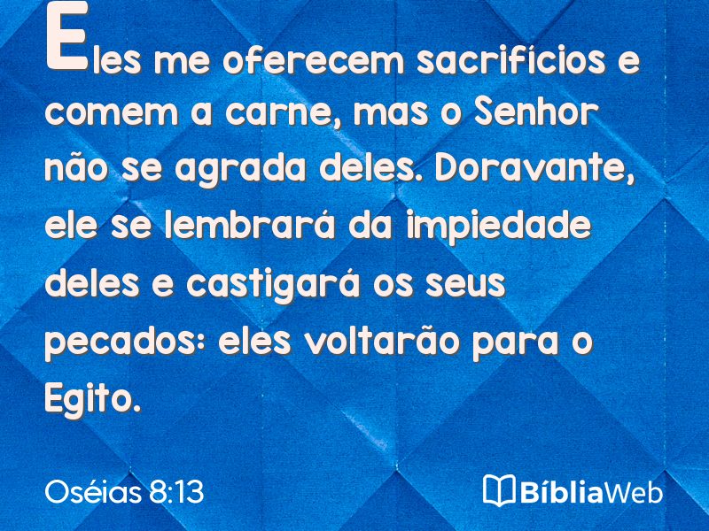 Oséias 8:13 em imagem para compartilhar