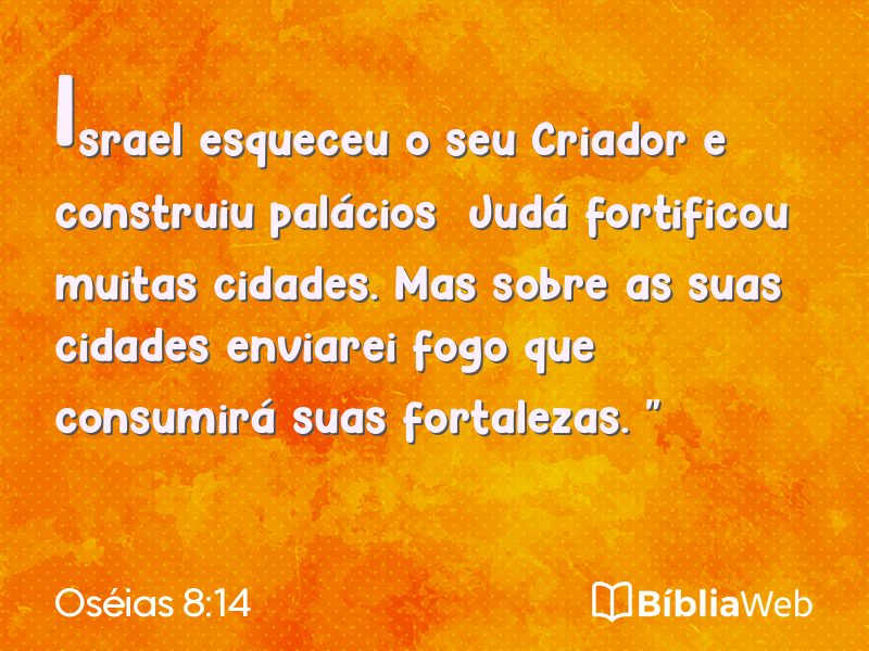 Oséias 8:14 em imagem para compartilhar