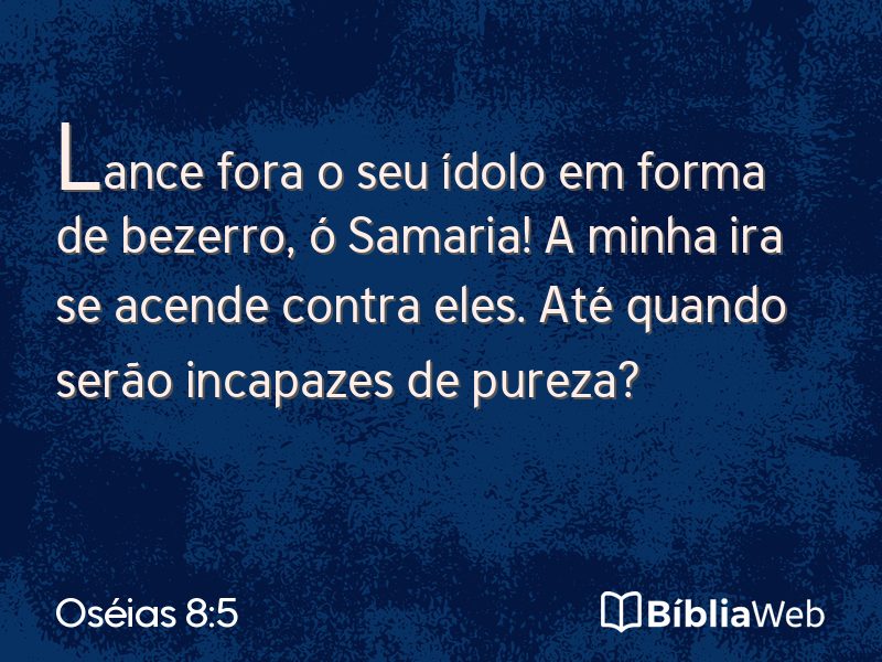Oséias 8:5 em imagem para compartilhar