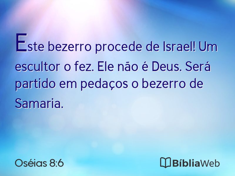 Oséias 8:6 em imagem para compartilhar
