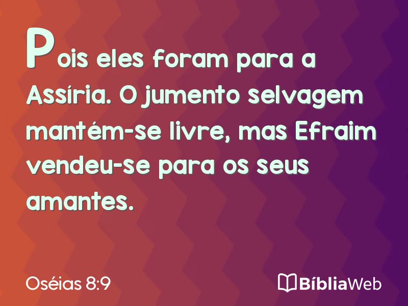 Oséias 8:9 em imagem para compartilhar