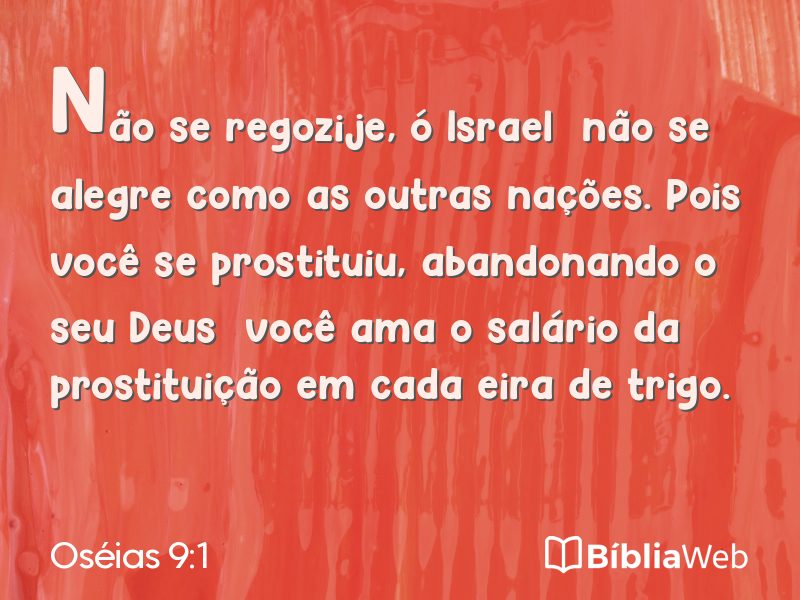 Oséias 9:1 em imagem para compartilhar