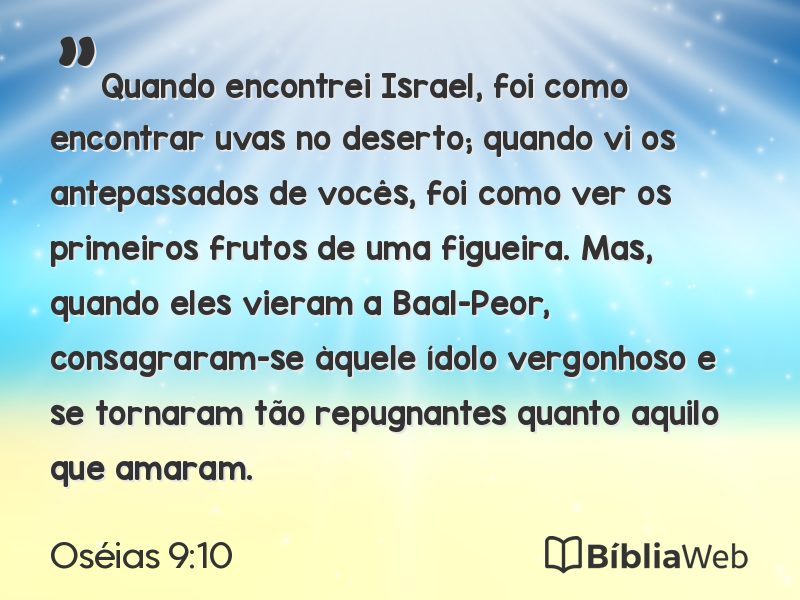 Oséias 9:10 em imagem para compartilhar