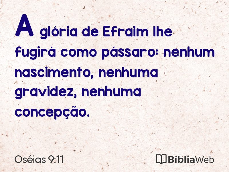 Oséias 9:11 em imagem para compartilhar