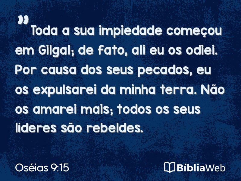 Oséias 9:15 em imagem para compartilhar