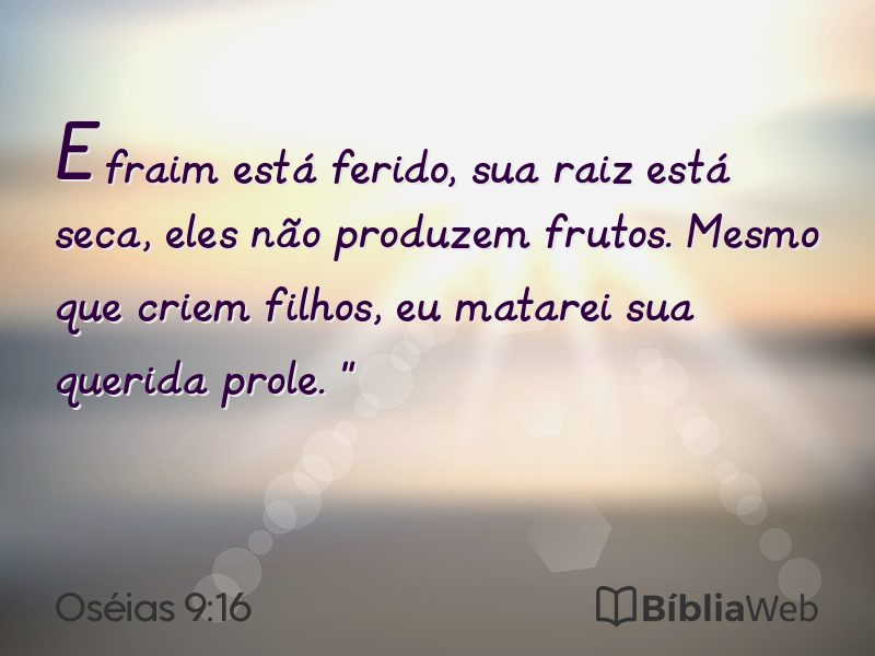 Oséias 9:16 em imagem para compartilhar