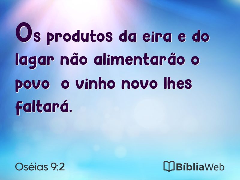 Oséias 9:2 em imagem para compartilhar