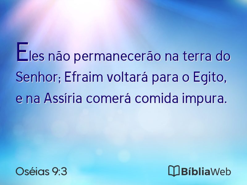 Oséias 9:3 em imagem para compartilhar