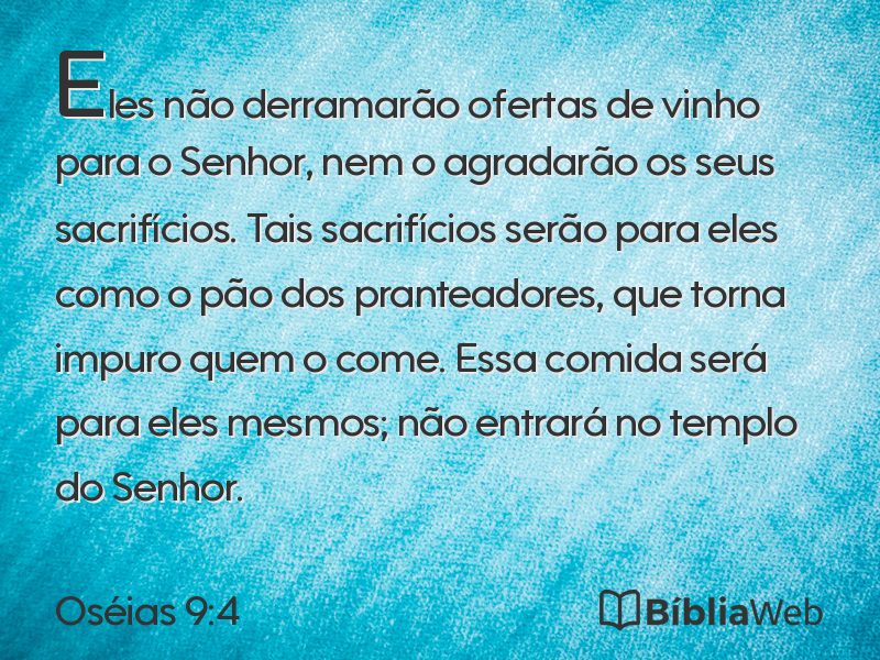Oséias 9:4 em imagem para compartilhar