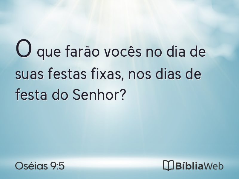 Oséias 9:5 em imagem para compartilhar