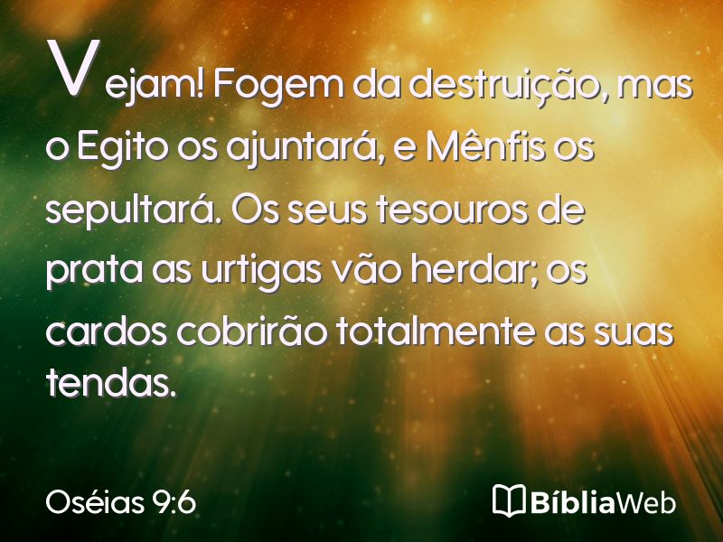 Oséias 9:6 em imagem para compartilhar