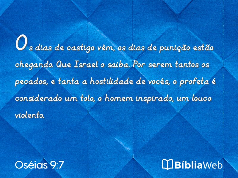 Oséias 9:7 em imagem para compartilhar