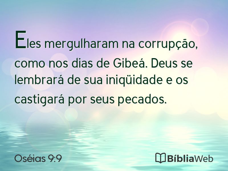 Oséias 9:9 em imagem para compartilhar