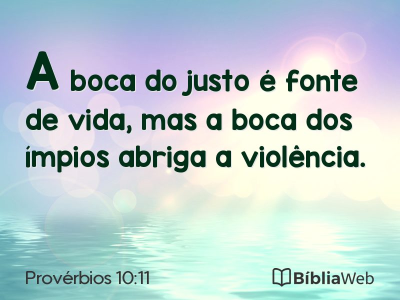 Provérbios 10:11 em imagem para compartilhar