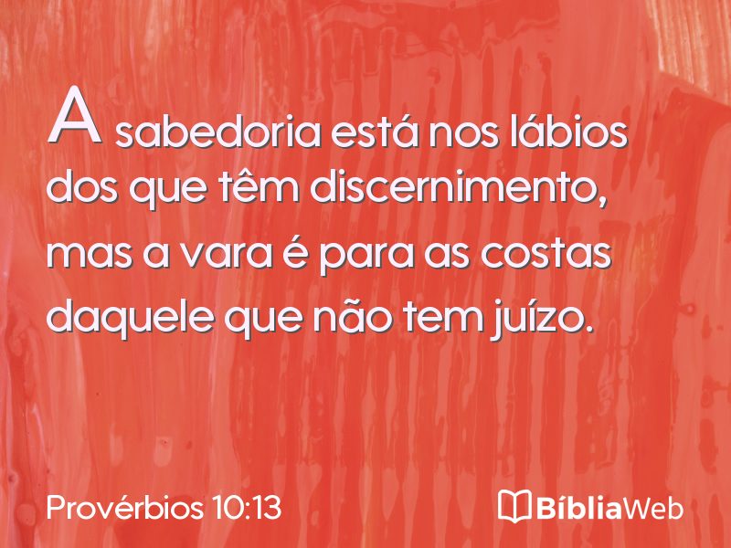 Provérbios 10:13 em imagem para compartilhar