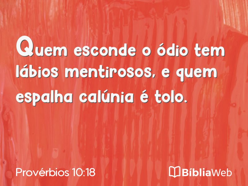 Provérbios 10:18 em imagem para compartilhar