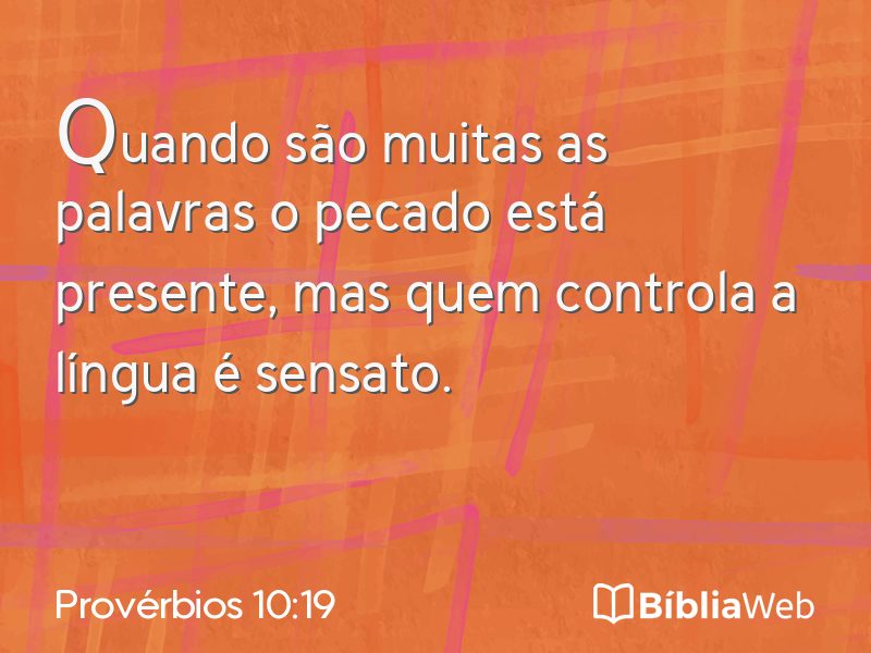 Provérbios 10:19 em imagem para compartilhar