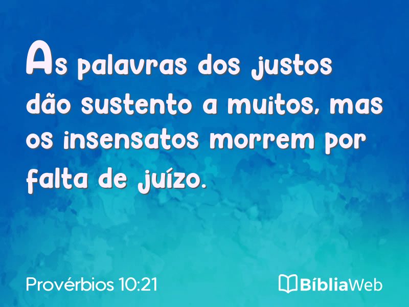 Provérbios 10:21 em imagem para compartilhar