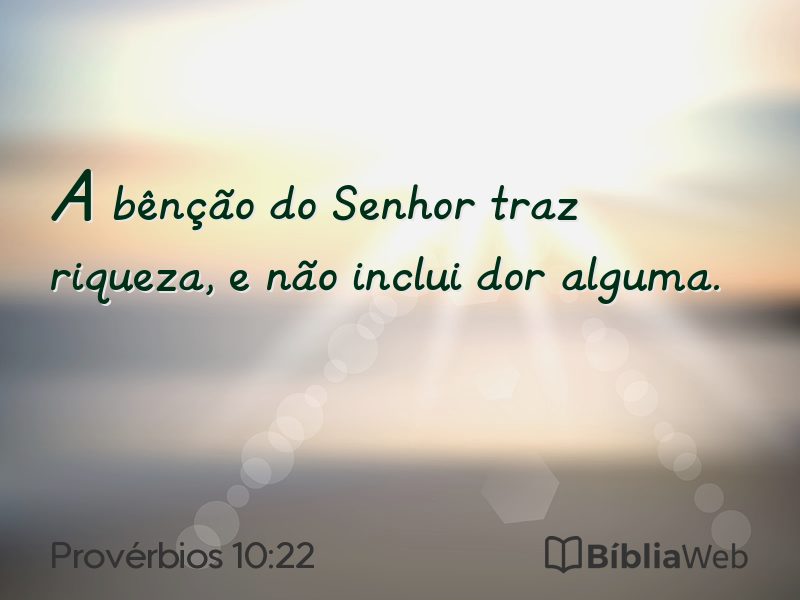 Provérbios 10:22 em imagem para compartilhar
