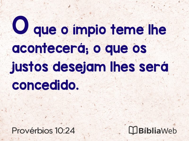 Provérbios 10:24 em imagem para compartilhar
