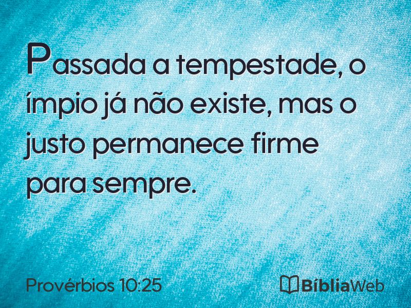 Provérbios 10:25 em imagem para compartilhar