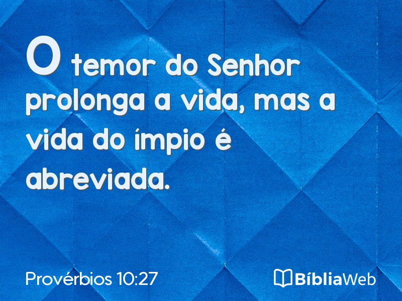 Provérbios 10:27 em imagem para compartilhar