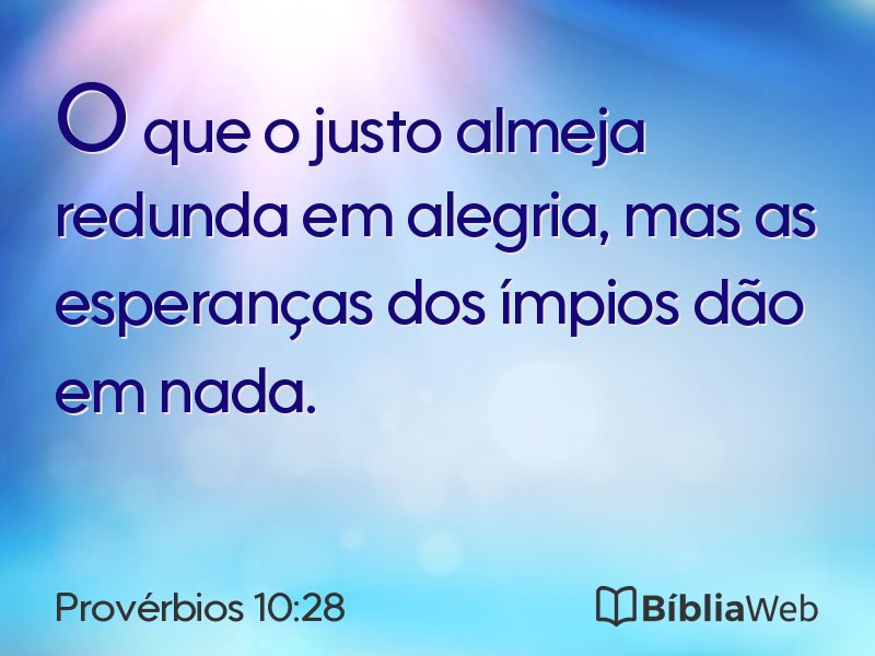 Provérbios 10:28 em imagem para compartilhar