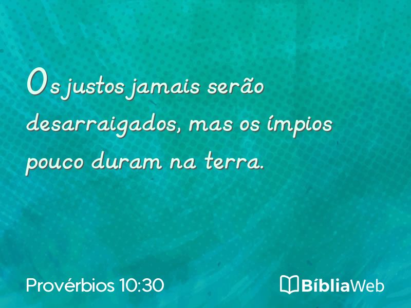 Provérbios 10:30 em imagem para compartilhar