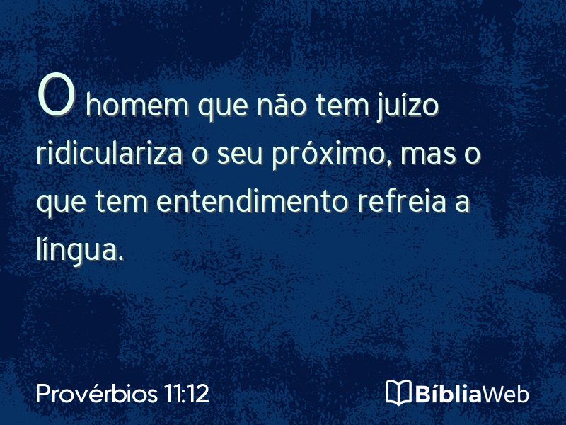 Provérbios 11:12 em imagem para compartilhar