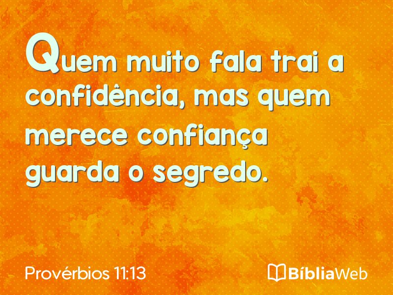 Provérbios 11:13 em imagem para compartilhar