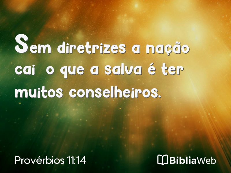 Provérbios 11:14 em imagem para compartilhar